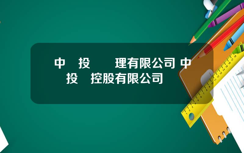 中銀投資琯理有限公司 中銀投資控股有限公司